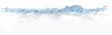 Panorama Of Winter Mountains In Caucasus Region,Elbrus Mountain,