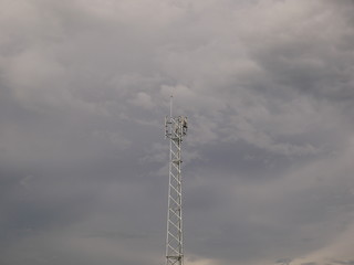 antenna on blue sky