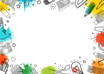 Poster - Creative frame. Vector art background