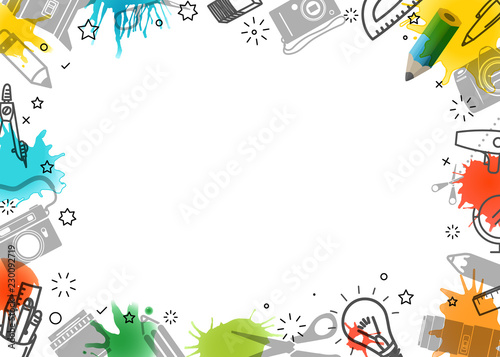 Fotomural Creative frame. Vector art background