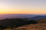 Fototapeta Na ścianę - Sunset in the Carpathian Mountains in the autumn season