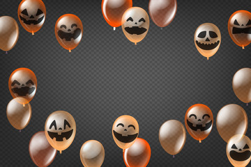 Poster - Happy Halloween greeting card template. Vector layout for a text