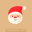 © nasik - Santa Claus face icon. Christmas card template