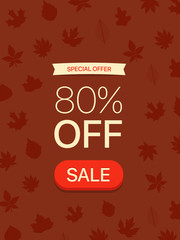 Aufkleber - Special offer concept. 80 percent off. Vector illustration