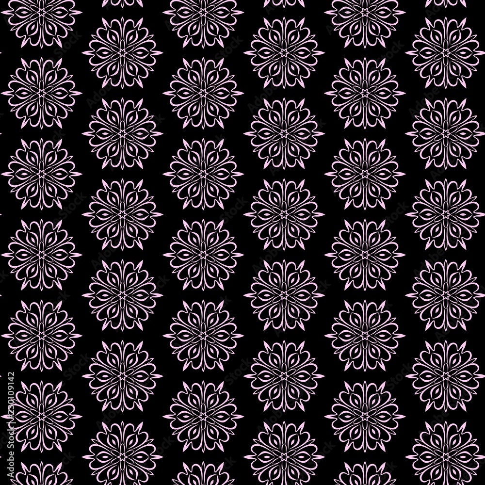 Photo Art Print Square Seamless Pattern With Abstract Light Pink