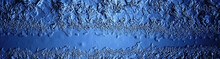 Long Background Ice Texture / Blue Long Background, Abstract Texture Cold Winter