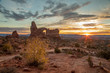 Arches National Park at sunset 