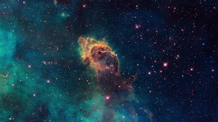 Wall Mural - Galaxy 039: Traveling through star fields in space to a distant galaxy.