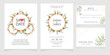 © WhyStock - wedding card invitation with beauty flowers. Wedding Invitation floral invite Rsvp cute card vector Designs set
