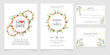 © WhyStock - wedding card invitation with beauty flowers. Wedding Invitation floral invite Rsvp cute card vector Designs set