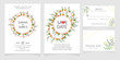 © WhyStock - wedding card invitation with beauty flowers. Wedding Invitation floral invite Rsvp cute card vector Designs set