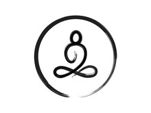Buddha Sitting Zen Brush Stroke Painting In Circle Isolated On White Background For Vector Design Element Or Logo In Buddhism, Meditation Concept Web