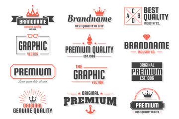 Wall Mural - vintage retro vector logo for banner