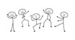 stick figure people dance drawing man sketch