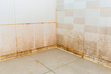 Fototapeta  - Dirty on ceramic wall in bathroom