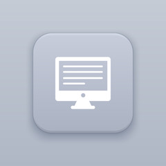 Poster - Monitor, display button, best vector
