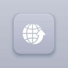 Poster - Global download, Global network button, best vector