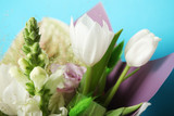 Fototapeta Tulipany - Wedding beautiful bouquet, floral background.