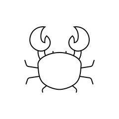 Wall Mural - Crab line icon. Crustaceans, claw, shell. Seafood concept. Can be used for topics like shellfish, wildlife, beach, sea food market