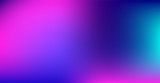 Fototapeta  - Purple Blue Gradient Vibrant Dreamy Vector Background. Sunrise, Sunset, Sky, Water Color Overlay Neon Design Element. Luxury Trendy Holograph Defocused Texture. Digital Funky Cool Tech Gradient Paper.
