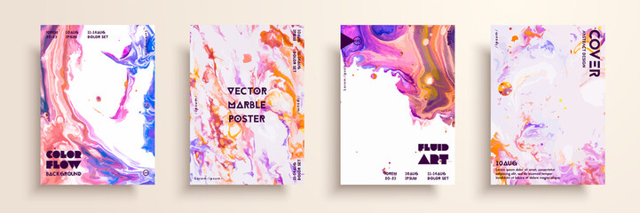 Artistic covers design. Liquid marble texture. Creative fluid colors backgrounds. Applicable for design covers, presentation, invitation, flyers, annual reports, posters and business cards.