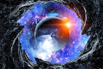 Wall Mural - space planets and nebula