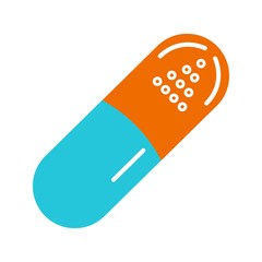 Wall Mural - Pill flat multi color Icon