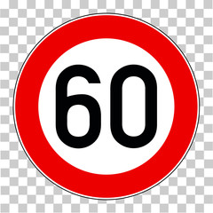 Verkehrsschild 60 Km/h