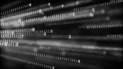 Aufkleber - Digital background matrix. Binary computer code. Hacker concept. 3d rendering
