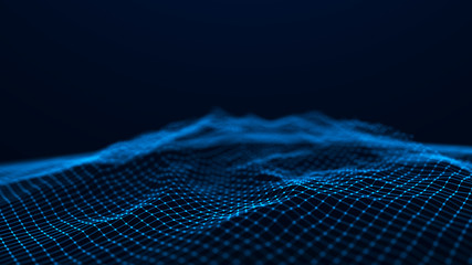 Network connection structure. Abstract technology background. Science background. Big data digital background. 3d rendering.