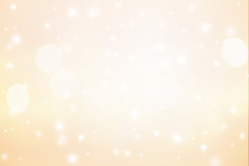 Wall Mural - abstract blur glowing gold yellow color background with bokeh ,snow and shine star for merry christm