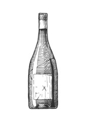 Poster - illustration of Wine bottle.