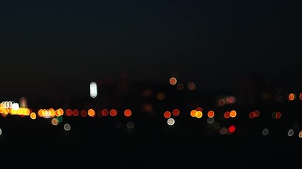 Wall Mural - bokeh night city