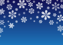 Snowflakes Background Texture Blue White. Postcard. Insert Text. New Year's And Christmas