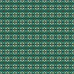 Green and red seamless geometric pattern