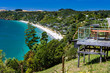 Blick auf Palm Beach auf Waiheke Island, Neuseeland
