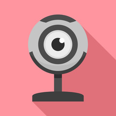 Poster - Web camera icon. Flat illustration of web camera vector icon for web design
