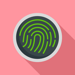 Poster - Fingerprint icon. Flat illustration of fingerprint vector icon for web design