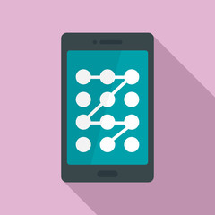 Poster - Screen sign lock icon. Flat illustration of screen sign lock vector icon for web design
