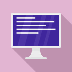 Poster - Computer blue screen icon. Flat illustration of computer blue screen vector icon for web design