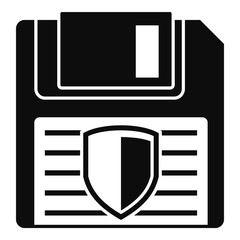 Poster - floppy disk protected icon. simple illustration of floppy disk protected vector icon for web design 