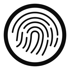 Poster - Fingerprint icon. Simple illustration of fingerprint vector icon for web design isolated on white background
