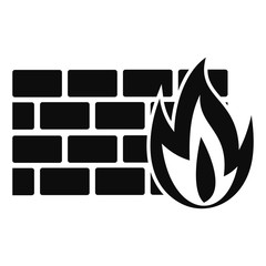 Poster - Firewall icon. Simple illustration of firewall vector icon for web design isolated on white background