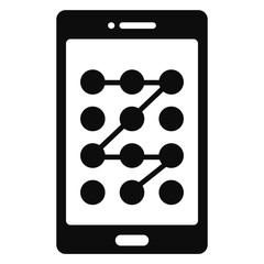 Poster - Screen sign lock icon. Simple illustration of screen sign lock vector icon for web design isolated on white background