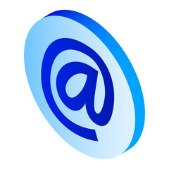Poster - Email sign icon. Isometric of email sign vector icon for web design isolated on white background