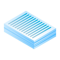 Poster - Stack paper icon. Isometric of stack paper vector icon for web design isolated on white background