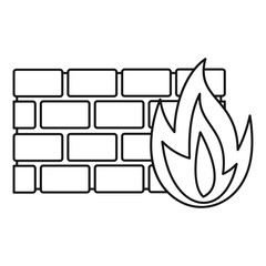 Poster - Firewall icon. Outline illustration of firewall vector icon for web design isolated on white background