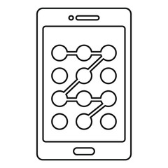 Poster - screen sign lock icon. outline illustration of screen sign lock vector icon for web design isolated 