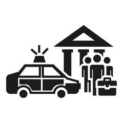 Poster - police bribery case icon. simple illustration of police bribery case vector icon for web design isol