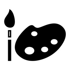Poster - Brush paint tool icon. Simple illustration of brush paint tool vector icon for web design isolated on white background
